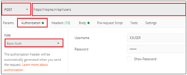 How to call an API through POSTMAN tool and map with X3 fields