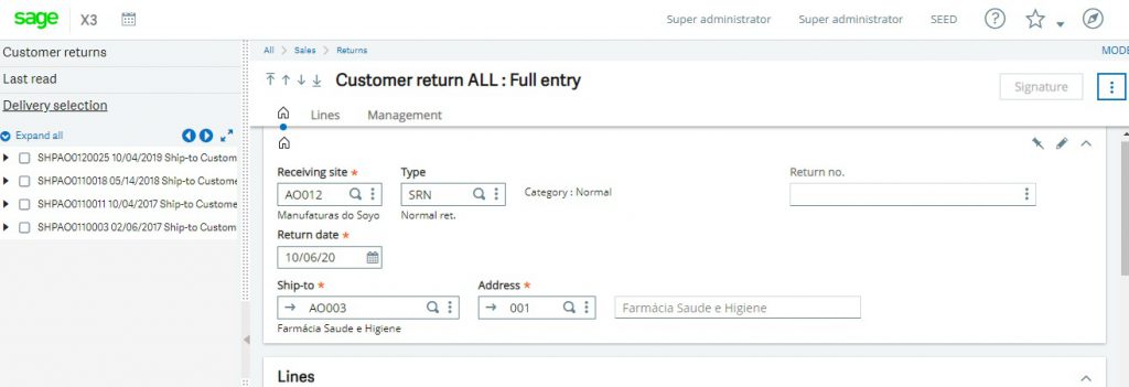 How to create credit memo from customer return