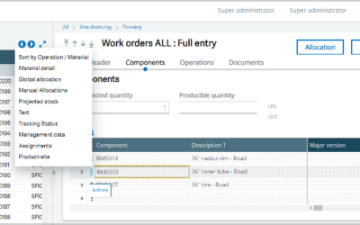 How to exclude Components on a Work Order in Sage X3